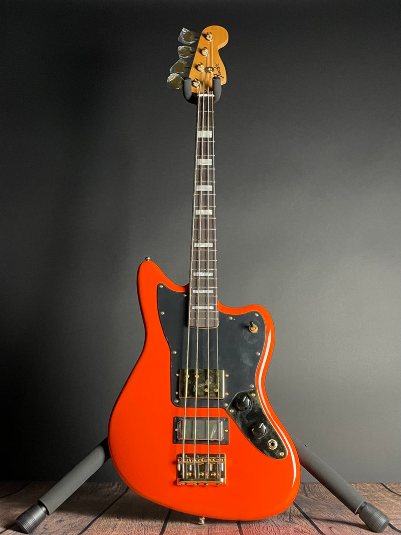 Fender Limited Edition Mike Kerr Jaguar Bass, Rosewood Fingerboard- Tiger's Blood Orange (MX23127654) - Metronome Music Inc.