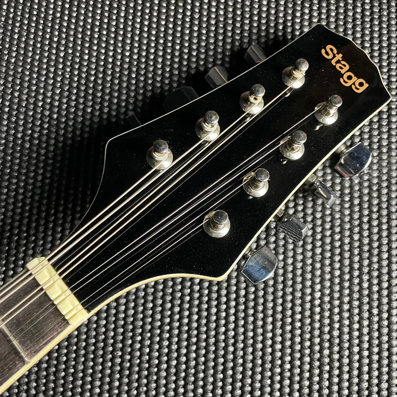 Stagg M50E A-Style Mandolin with Pickup- Black - Metronome Music Inc.