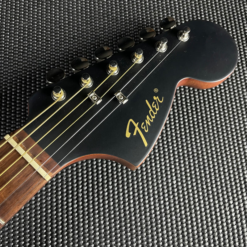 Fender Monterey Standard Acoustic, Walnut Fingerboard- Black Top - Metronome Music Inc.