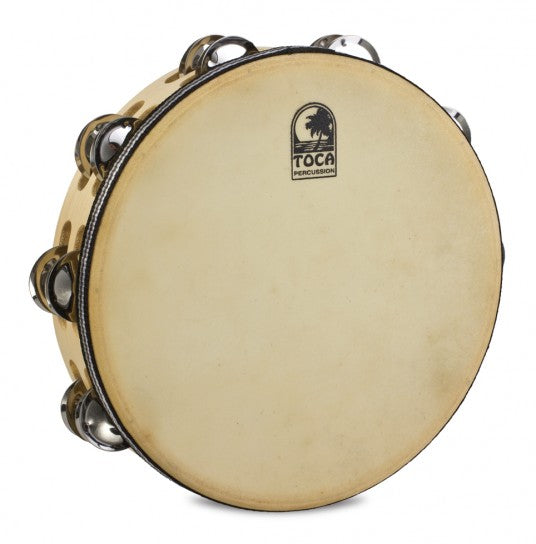 Toca Player’s Series Wood Tambourine, 10” Double Row with head - Metronome Music Inc.
