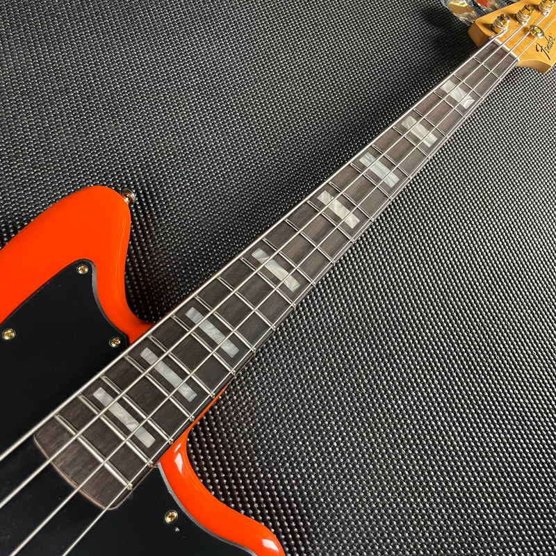 Fender Limited Edition Mike Kerr Jaguar Bass, Rosewood Fingerboard- Tiger's Blood Orange (MX23127654) - Metronome Music Inc.
