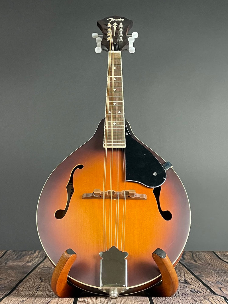 Fender PM-180E Mandolin, Walnut Fingerboard- Aged Cognac Burst - Metronome Music Inc.