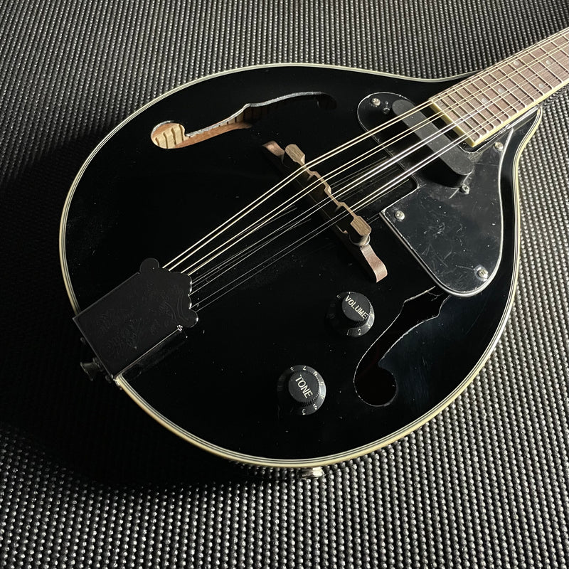 Stagg M50E A-Style Mandolin with Pickup- Black - Metronome Music Inc.