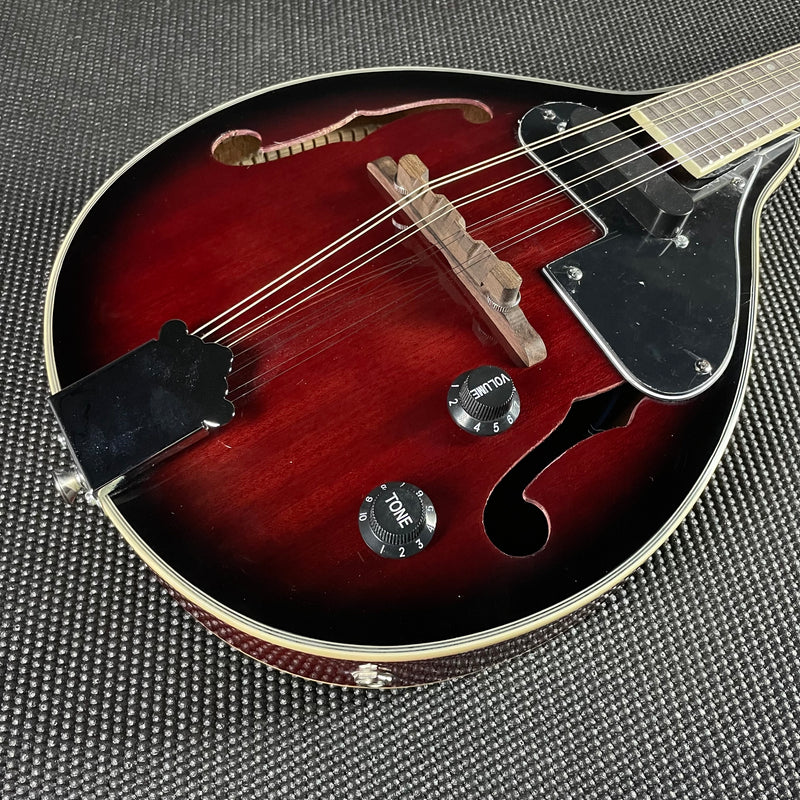 Stagg M50E A-Style Mandolin with Pickup- Redburst