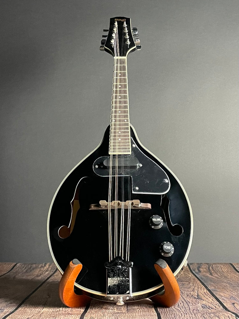 Stagg M50E A-Style Mandolin with Pickup- Black