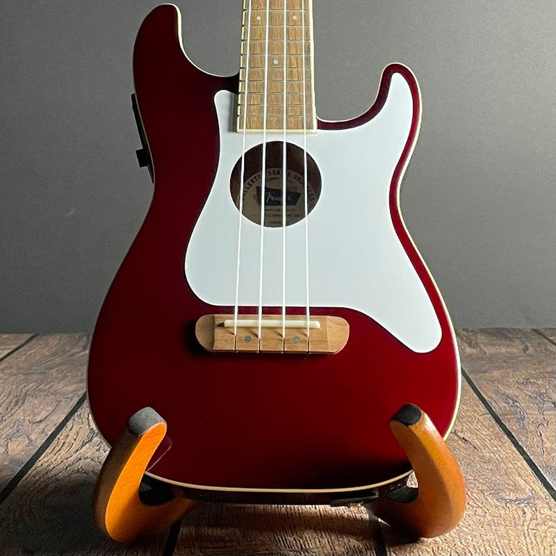 Fender Fullerton Strat Ukulele- Candy Apple Red - Metronome Music Inc.