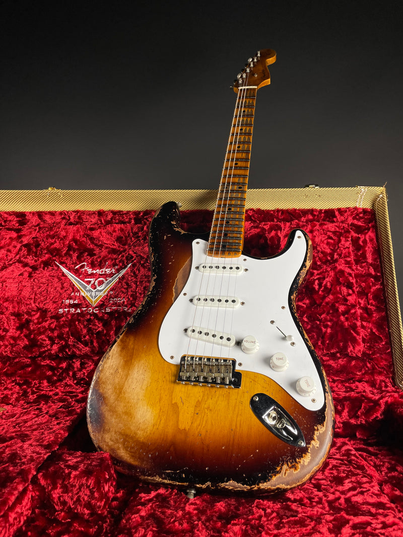 Fender Custom Shop LTD 70th Anniversary 1954 Stratocaster- Wide-Fade 2-Color Sunburst (7lbs 8oz) - Metronome Music Inc.