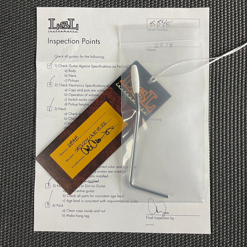LsL Instruments Saticoy ONE B HSS, Roasted Maple, 22-Fret- Ice Pink (7lbs 0oz) - Metronome Music Inc.