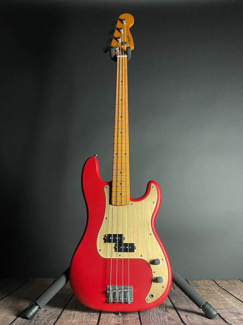 Squier 40th Anniversary Precision Bass, Vintage Edition, Maple Fingerboard- Satin, Dakota Red