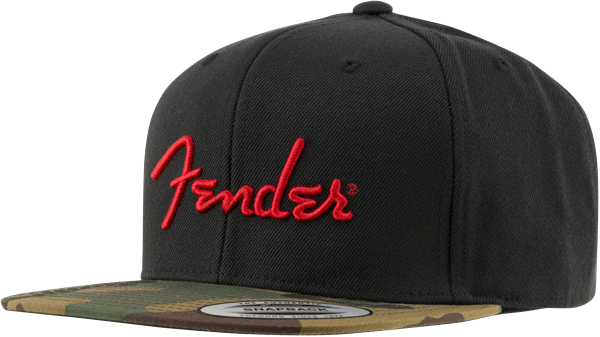 Fender Camo Flatbill Hat, Camo, One Size - Metronome Music Inc.
