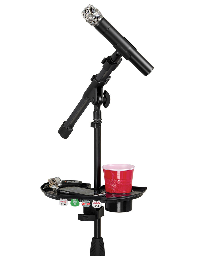 Gator Frameworks Mic Stand Accessory Tray with Drink Holder - Metronome Music Inc.