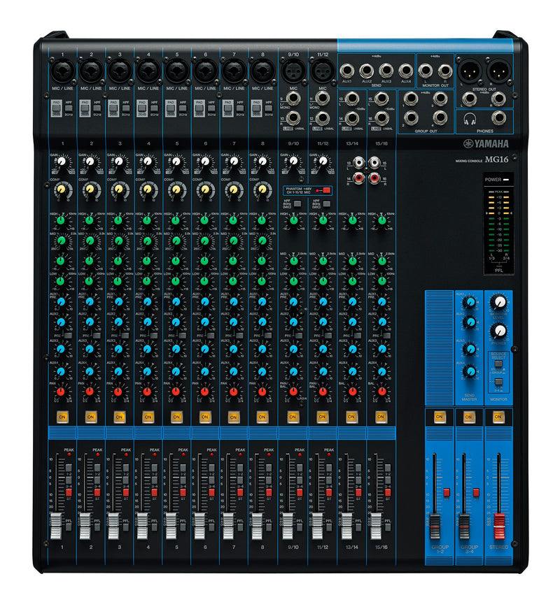 Yamaha 16-Channel Mixing Console MG16 - Metronome Music Inc.