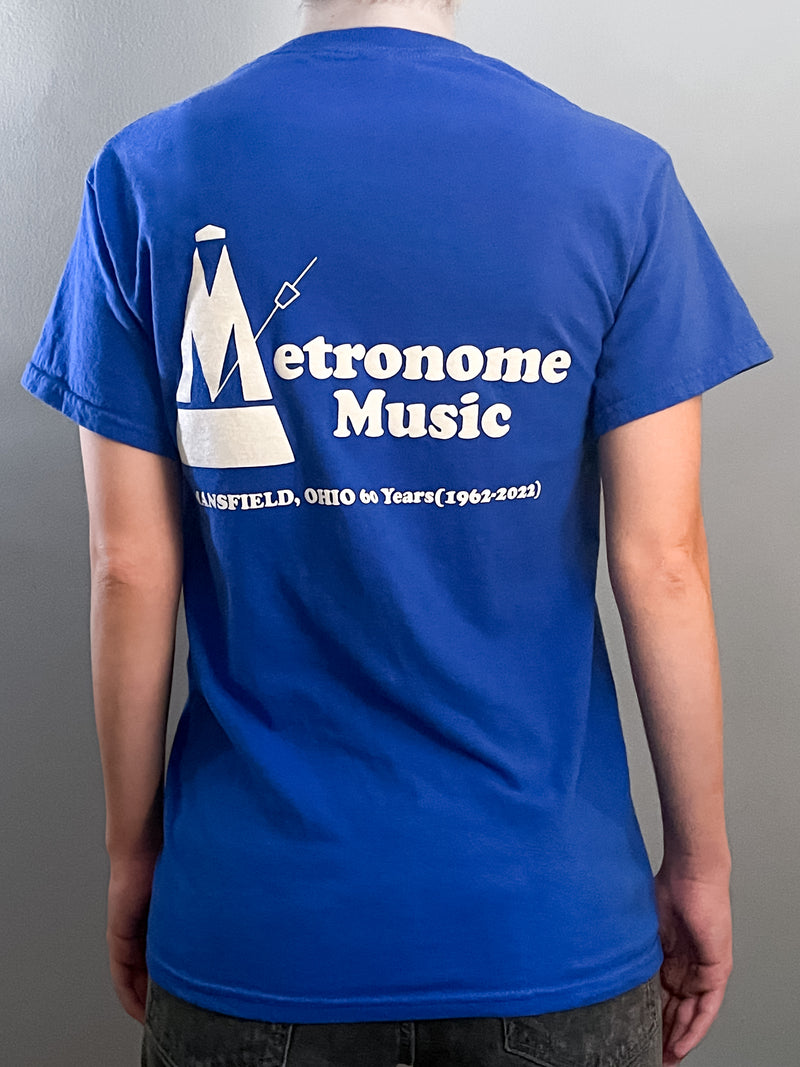 Metronome Music Crazy Larry T-Shirt, Blue - Metronome Music Inc.