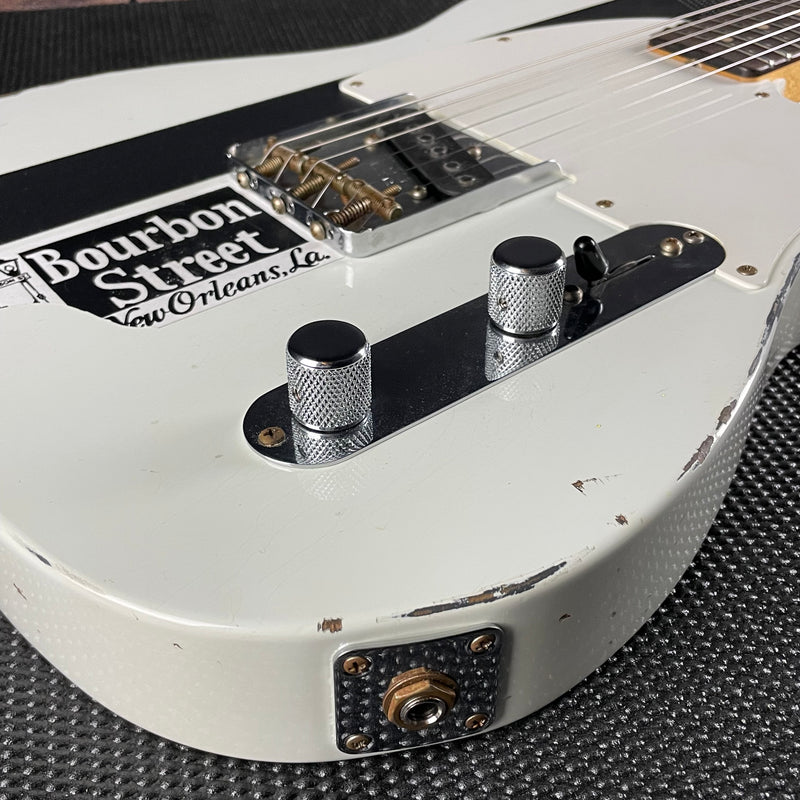 Fender Custom Shop Joe Strummer Esquire, Jason Smith Masterbuilt- Olympic White (7lbs 3oz) - Metronome Music Inc.
