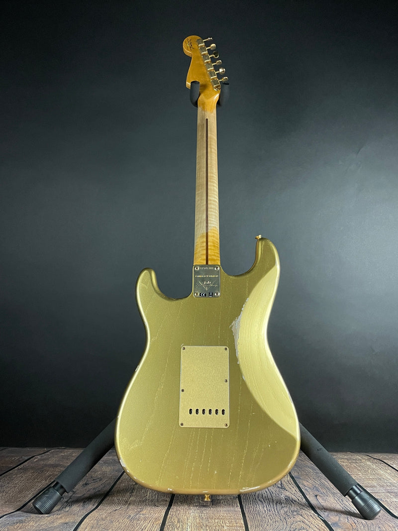 Fender Custom Shop LTD 1955 "Bone Tone" Stratocaster, Relic- Aged HLE Gold (7lbs 12oz) - Metronome Music Inc.