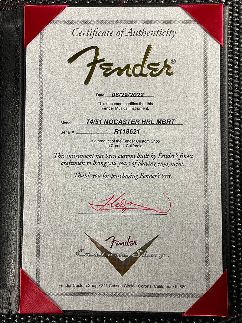 Fender Custom Shop '74/'51 Nocaster, Ron Thorn Masterbuilt- Appliance Green/Nocaster Blond (SOLD) - Metronome Music Inc.