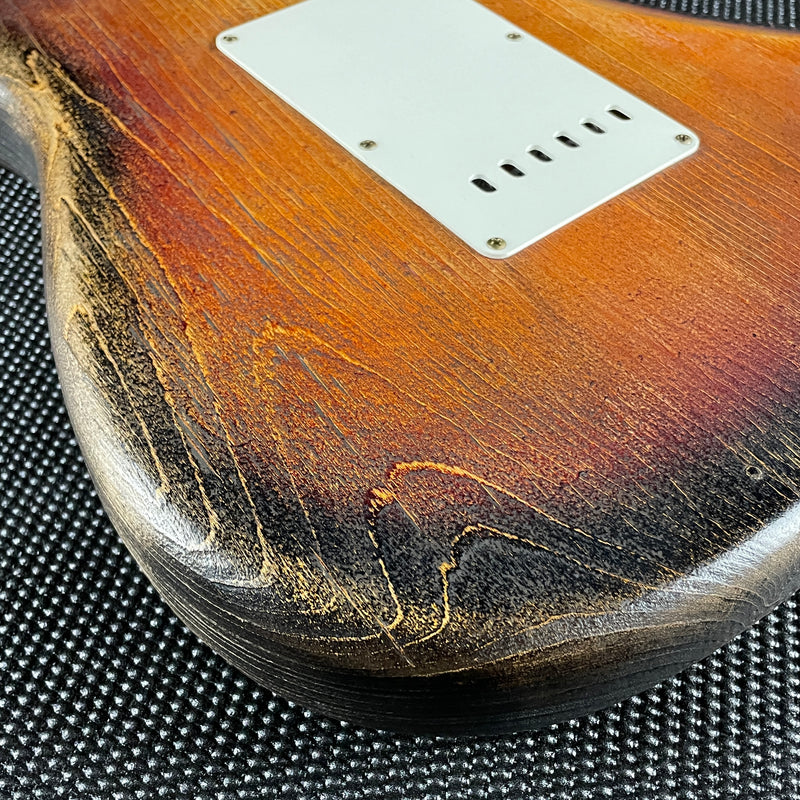 Fender Custom Shop Sand Blast Stratocaster, Paul Waller Masterbuilt- 3-Tone Sunburst (SOLD) - Metronome Music Inc.