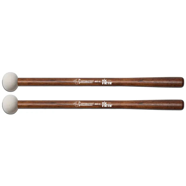 Vic Firth MB1H Corpsmaster Marching Bass, Small Head, Hard Mallets - Metronome Music Inc.