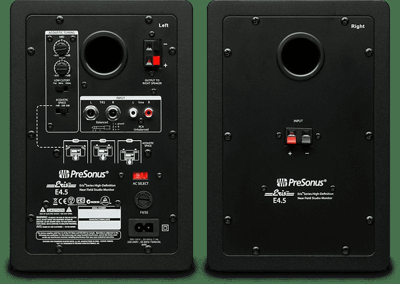PreSonus Eris E4.5- 2-Way Active Studio Monitors (Pair) - Metronome Music Inc.