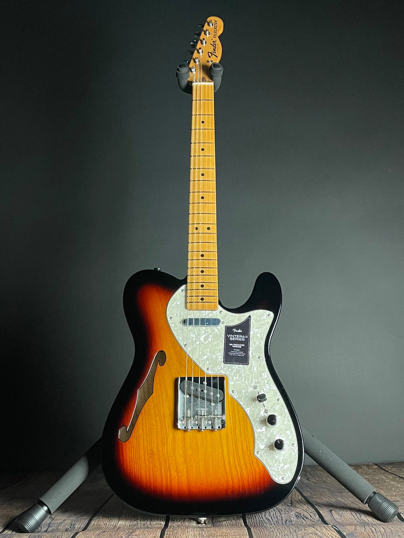 Fender Vintera II '60s Telecaster Thinline, Maple Fingerboard- 3-Color Sunburst (MX23045297) - Metronome Music Inc.