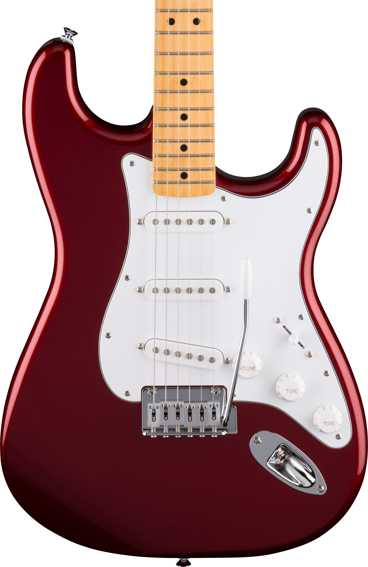 Fender Standard Stratocaster, Maple Fingerboard, White Pickguard, Candy Cola