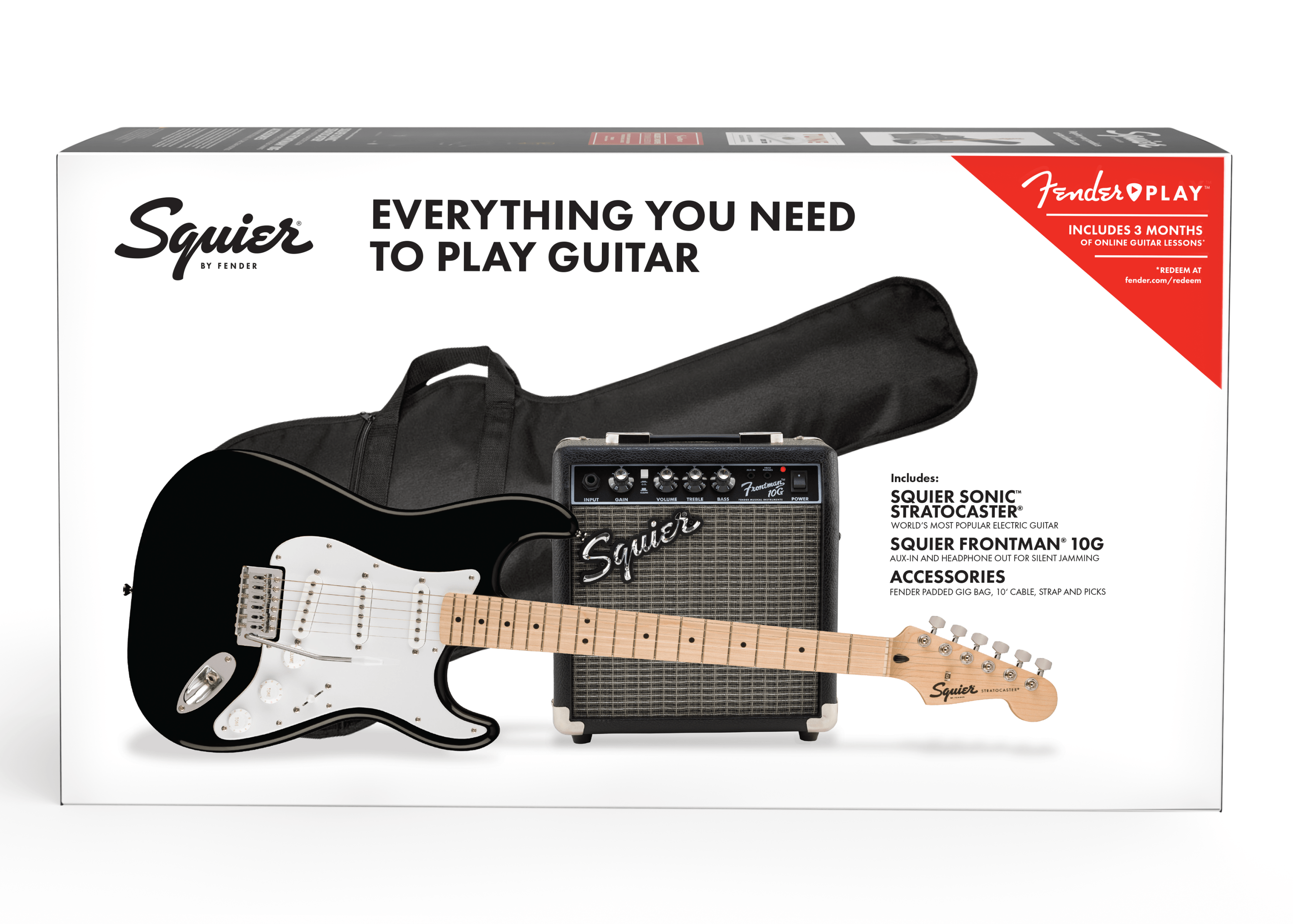 Squier Sonic Stratocaster Pack - Black