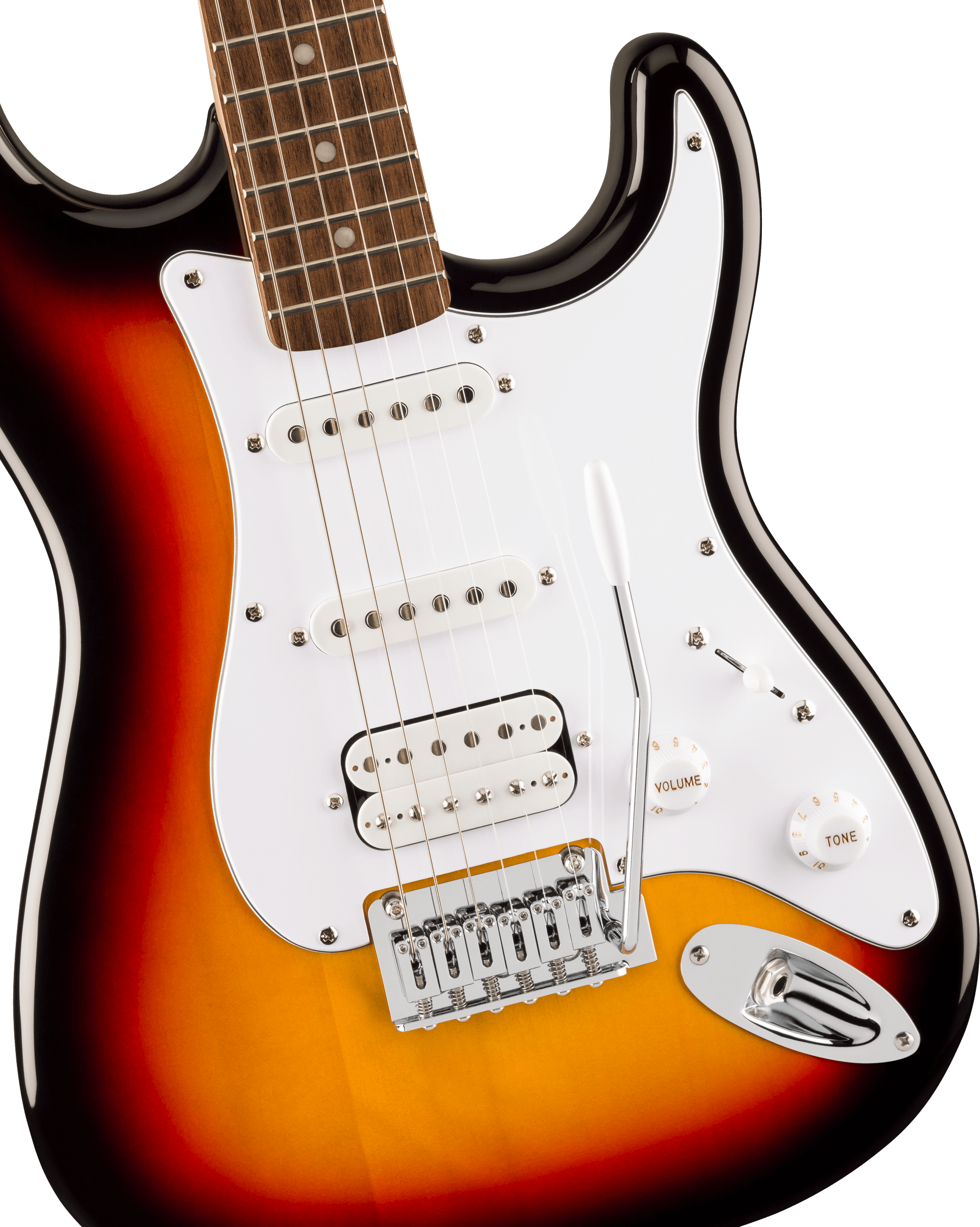 Fender Squier  Affinity Series Stratocaster Junior HSS, Laurel Fingerboard, White Pickguard, 3-Color Sunburst