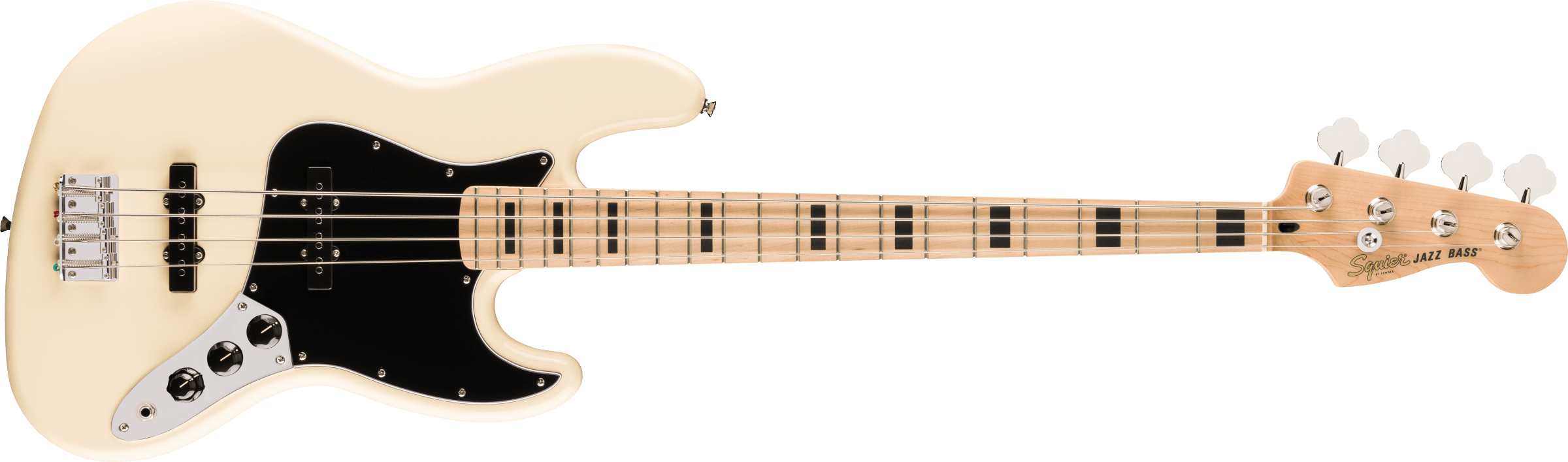 Squier Affinity Series Active Jazz Bass, Maple - Olympic White