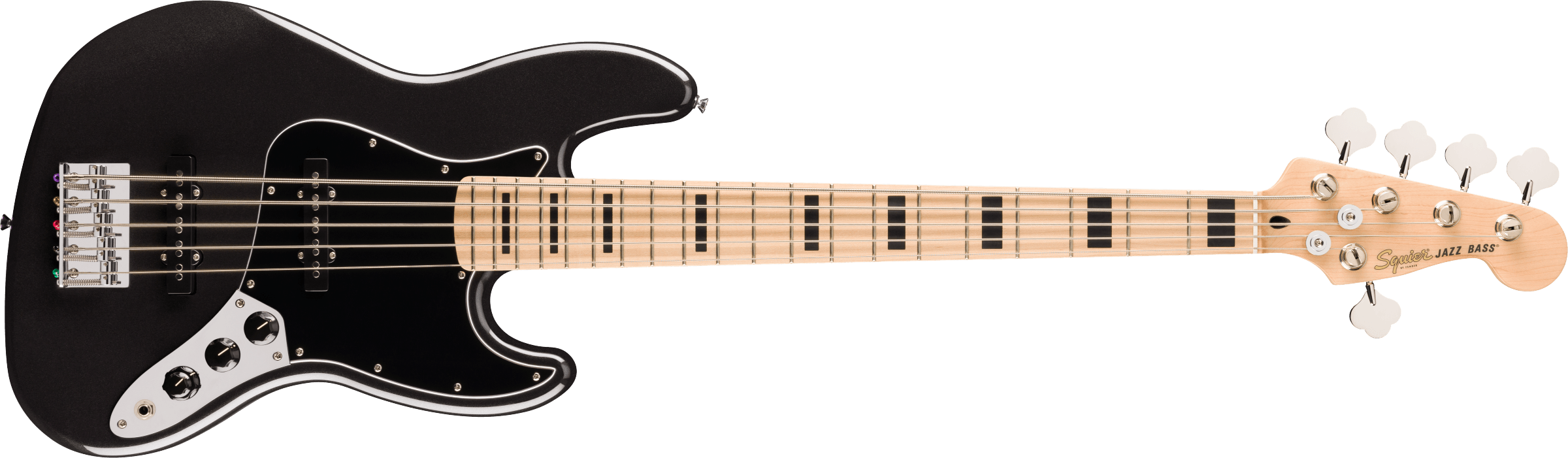 Squier Affinity Series Active Jazz Bass V - Black Metallic