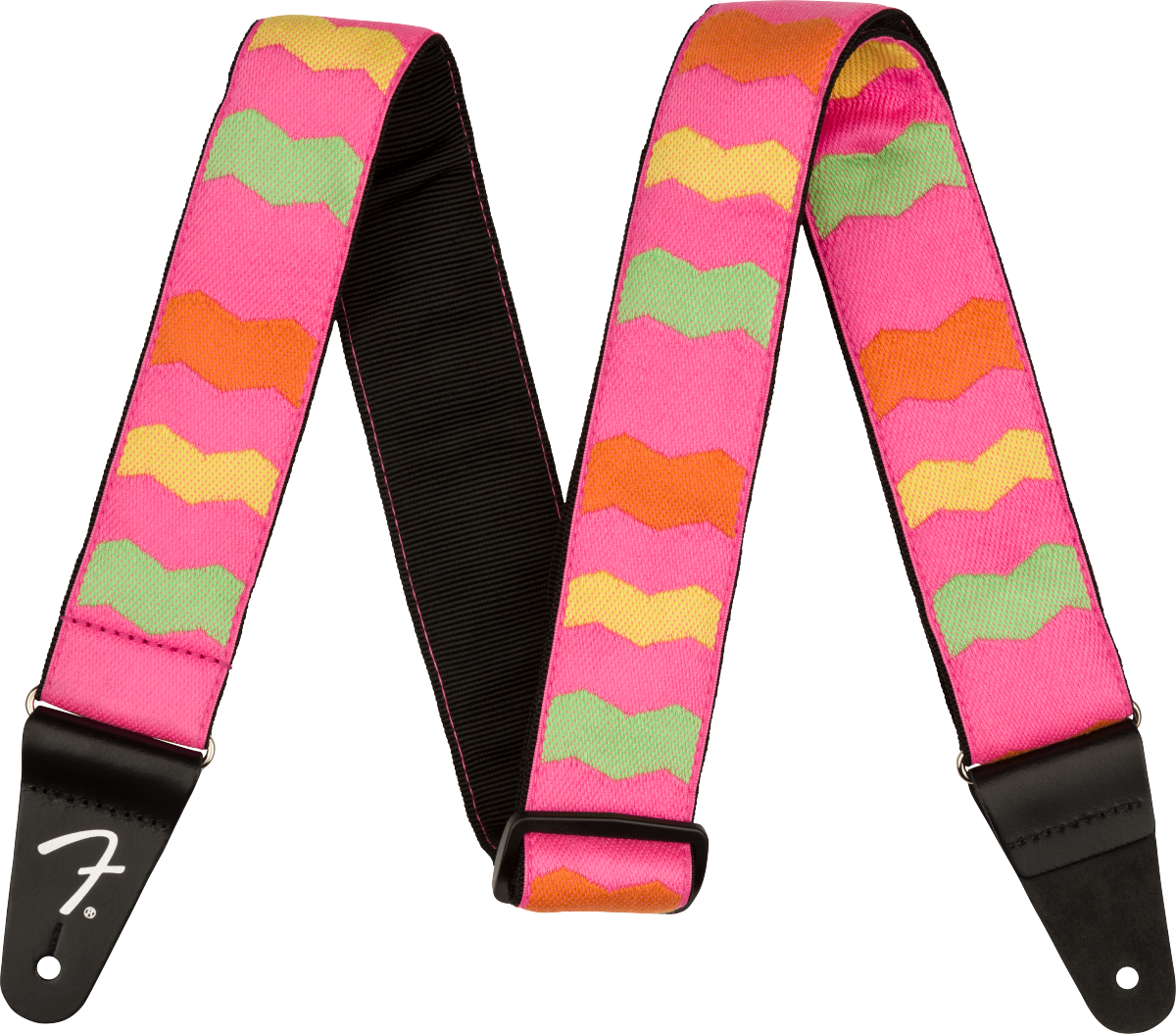 FENDER MonoNeon Woven Strap, Neon Pink, 2"