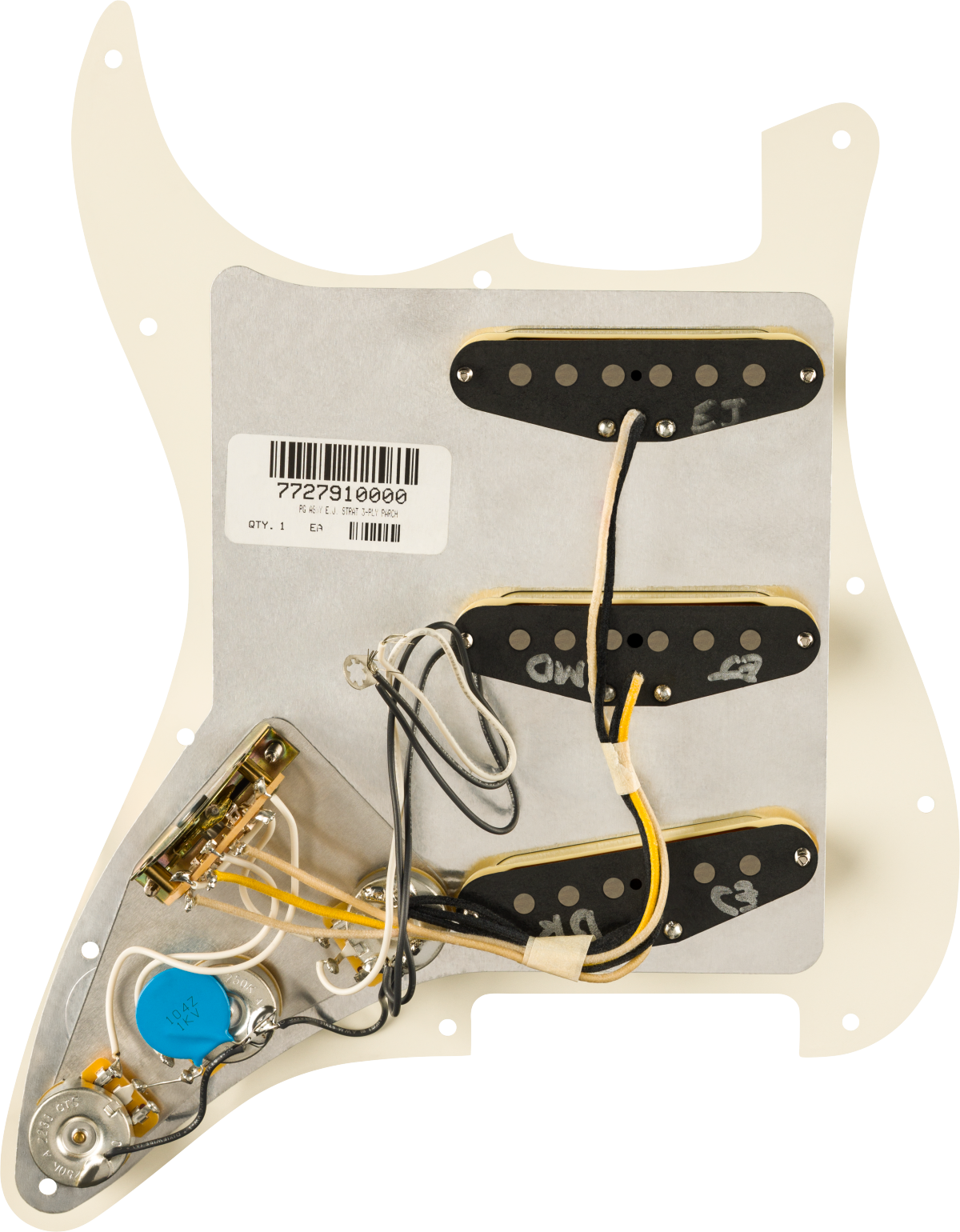 Fender Pre-Wired Strat® Pickguard, Eric Johnson Signature