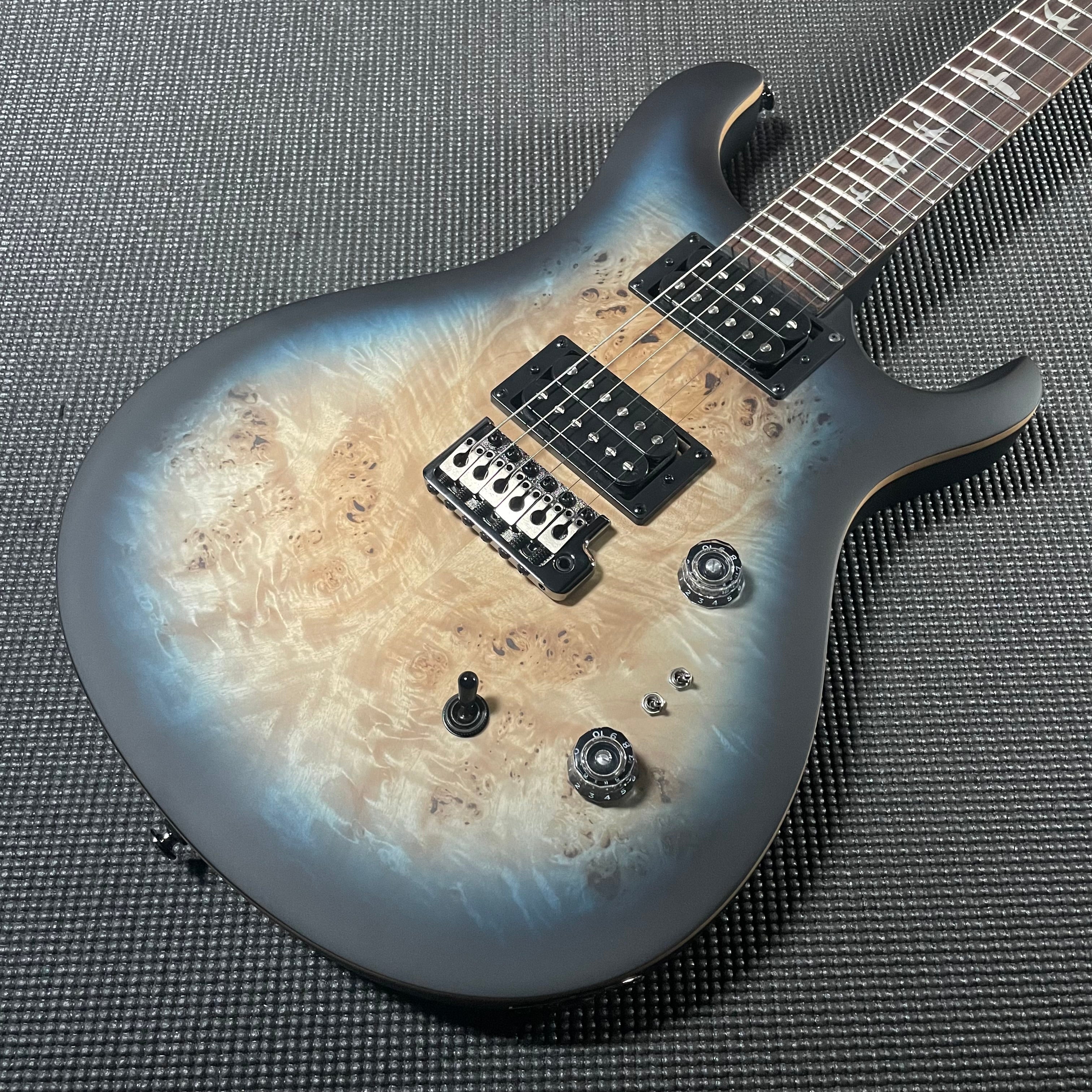 Paul Reed Smith, PRS SE "Exotic" Custom 24-08 Poplar Burl - Lake Blue Midnight Burst (SOLD)