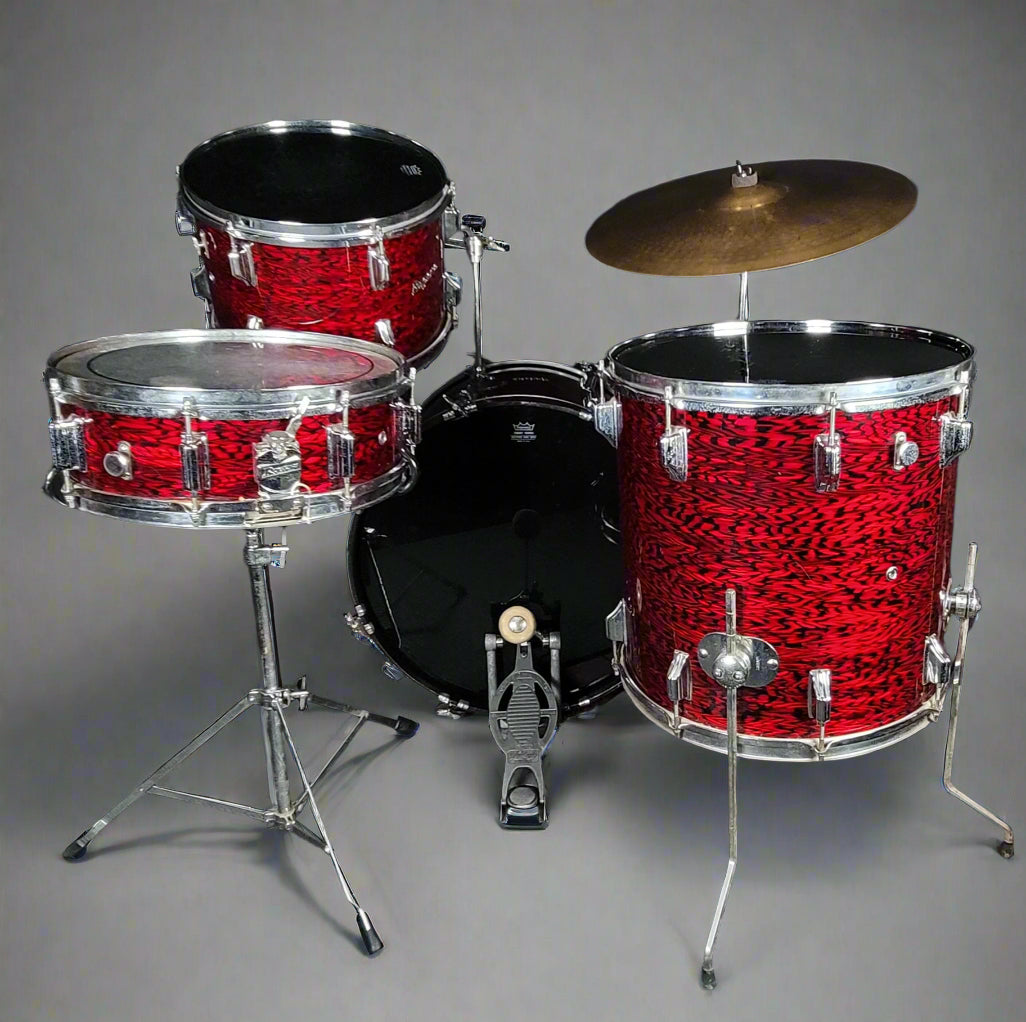 Vintage 1960's Rogers Holiday Swingtime Drum Kit - Red Onyx