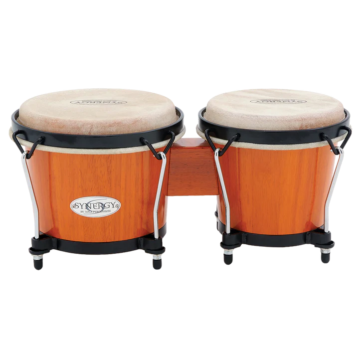 Toca Synergy Wood Bongos - Amber - Metronome Music Inc.