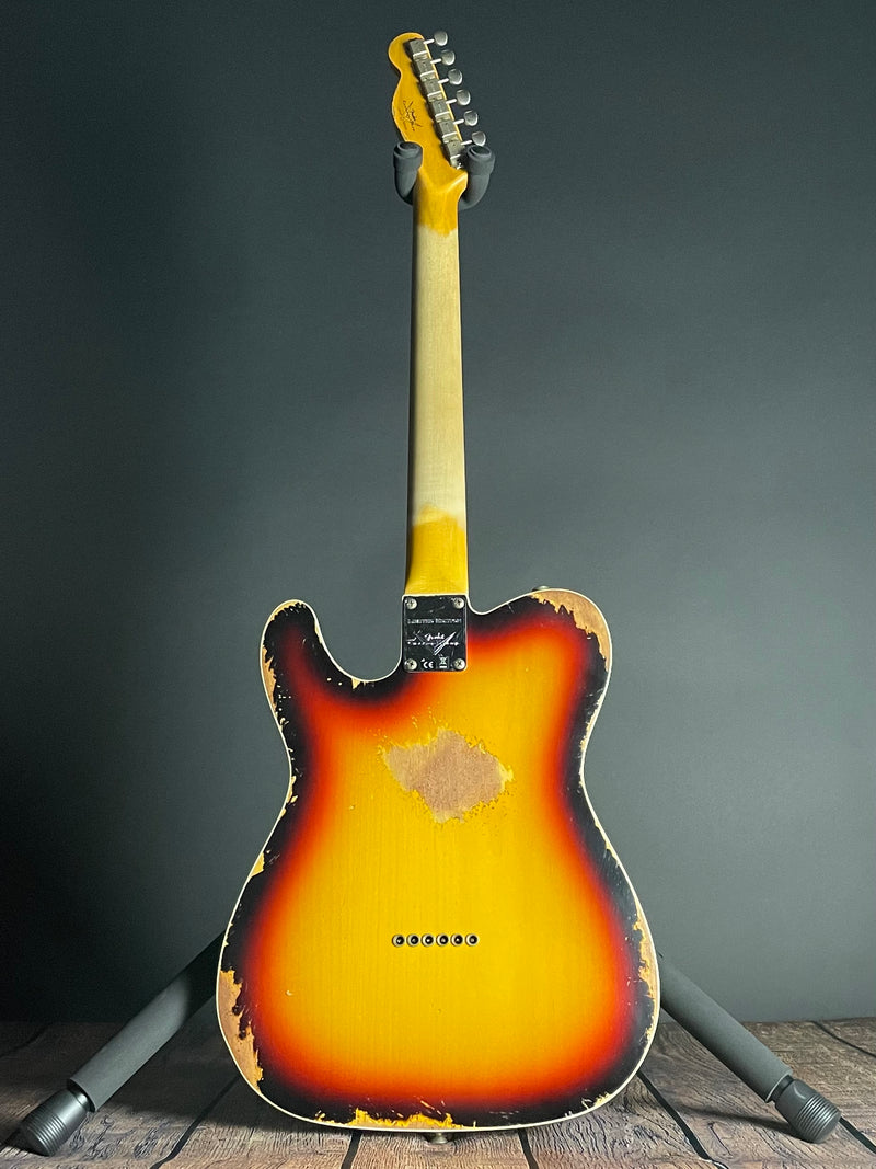 Fender Custom Shop LTD Reverse 1960 Tele Custom, Heavy Relic- 3-Color Sunburst (8lbs 1oz) - Metronome Music Inc.