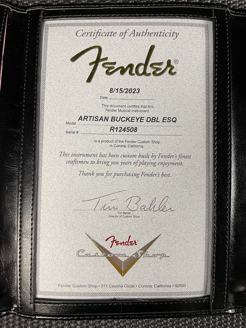Fender Custom Shop Artisan Buckeye Double Esquire, NOS- Aged Natural (5lbs 5oz)