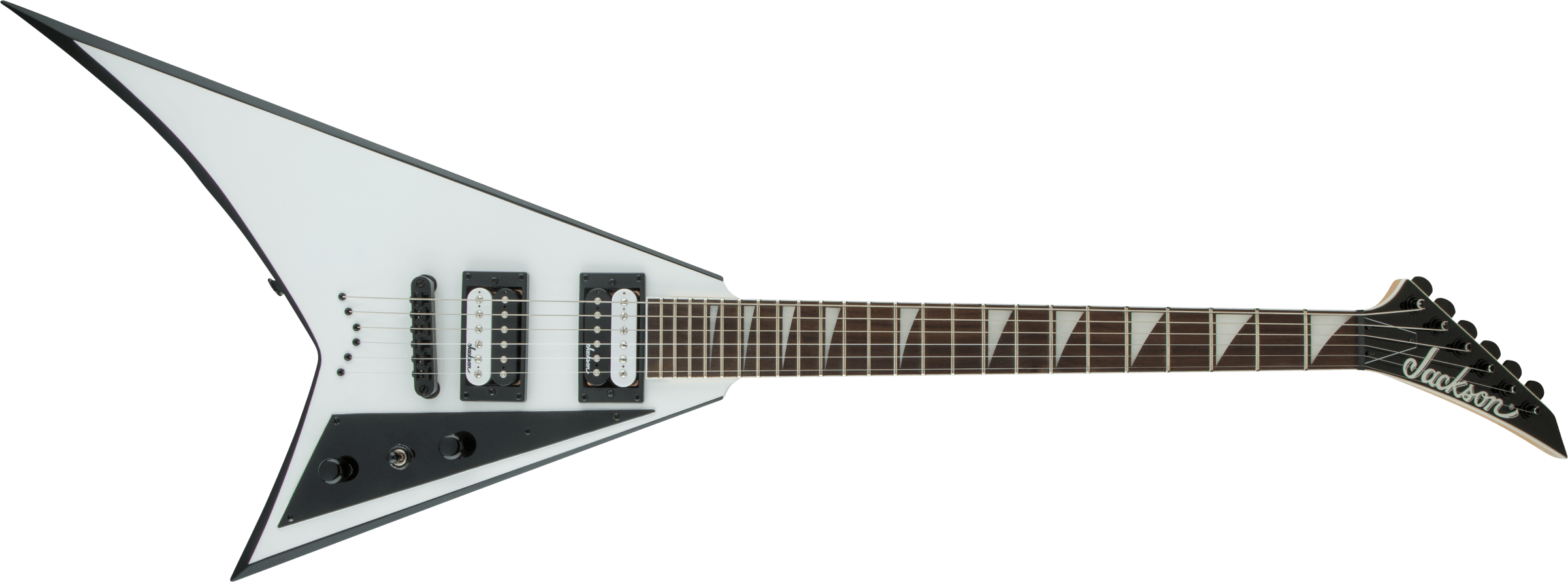 Jackson  JS Series Rhoads JS32T, Amaranth Fingerboard, White with Black Bevels