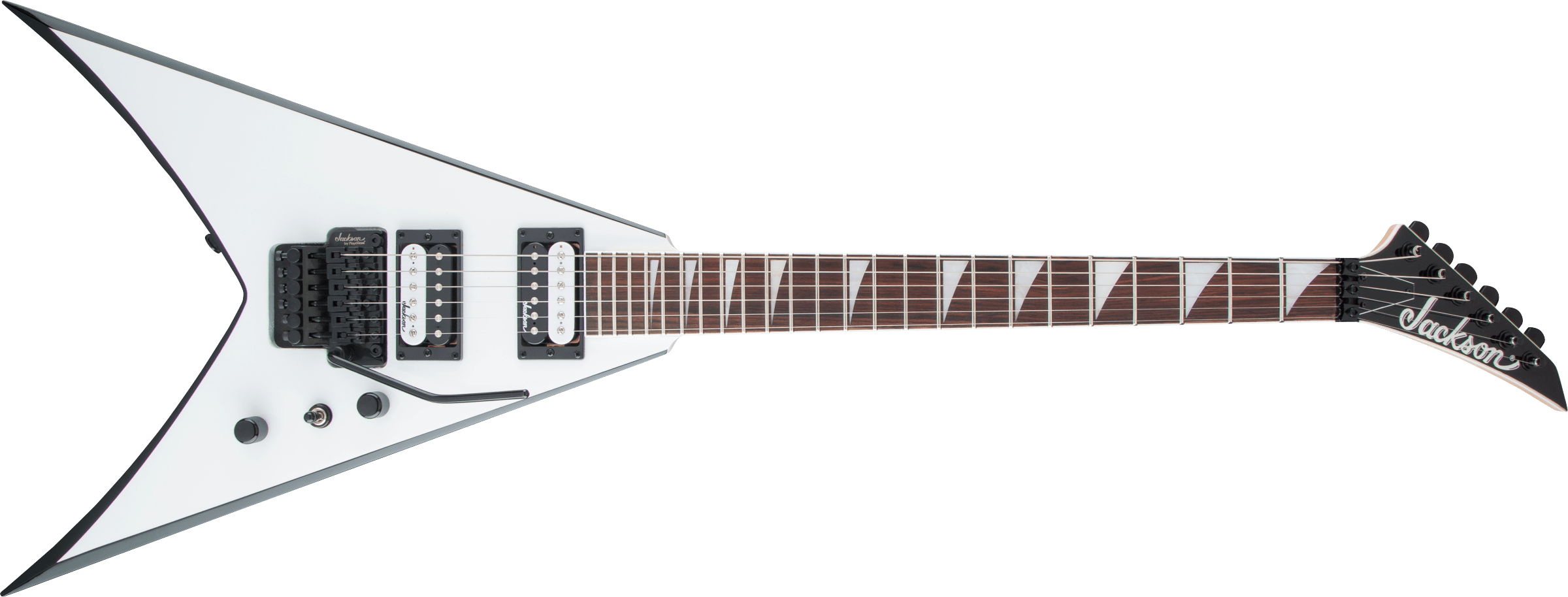 Jackson JS Series King V JS32, Amaranth Fingerboard, White with Black Bevels