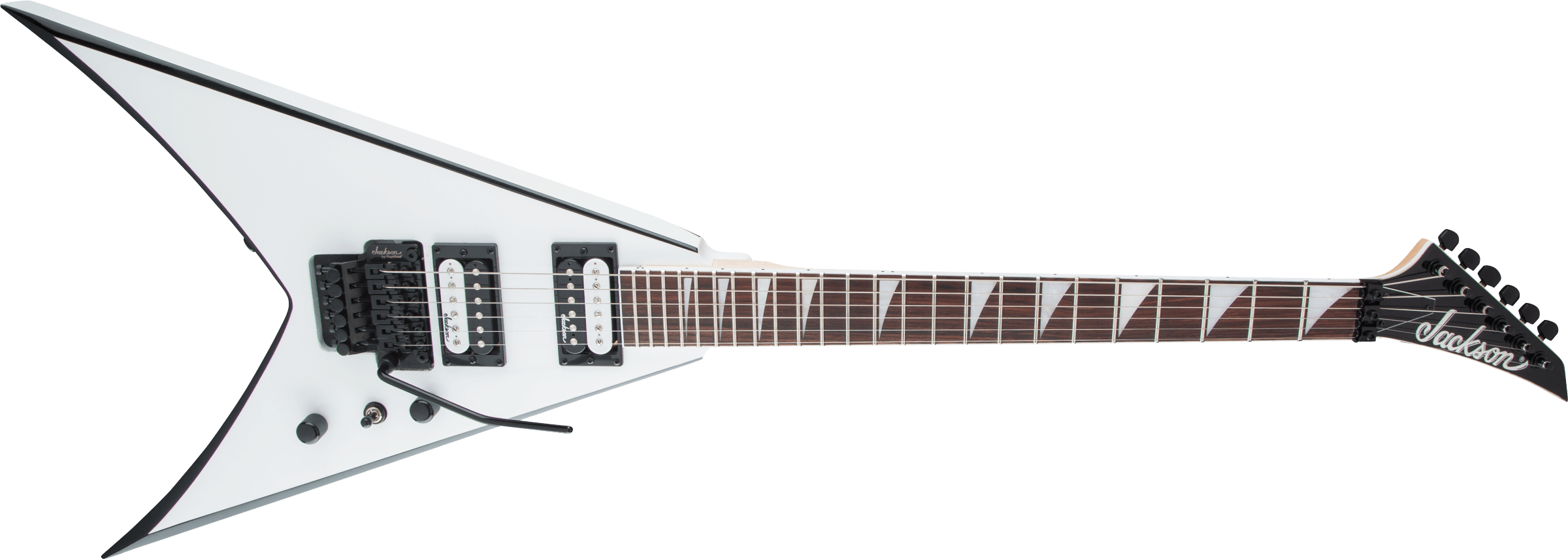 Jackson JS Series King V JS32, Amaranth Fingerboard, White with Black Bevels