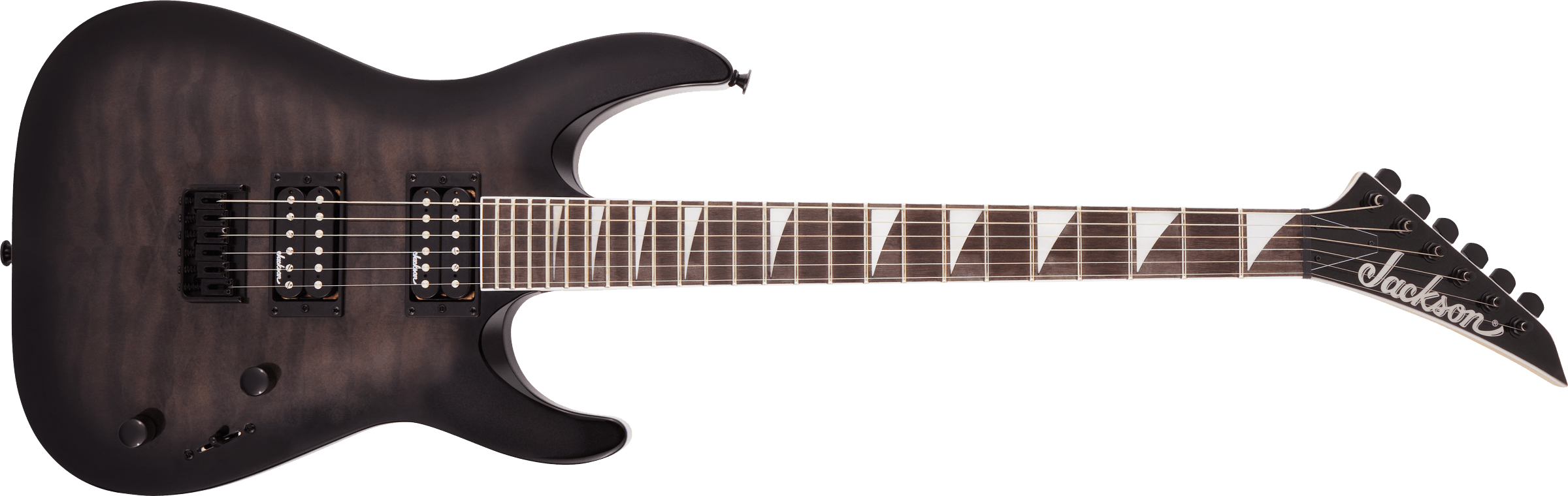 Jackson JS Series Dinky Arch Top JS32Q DKA HT, Amaranth Fingerboard, Transparent Black Burst