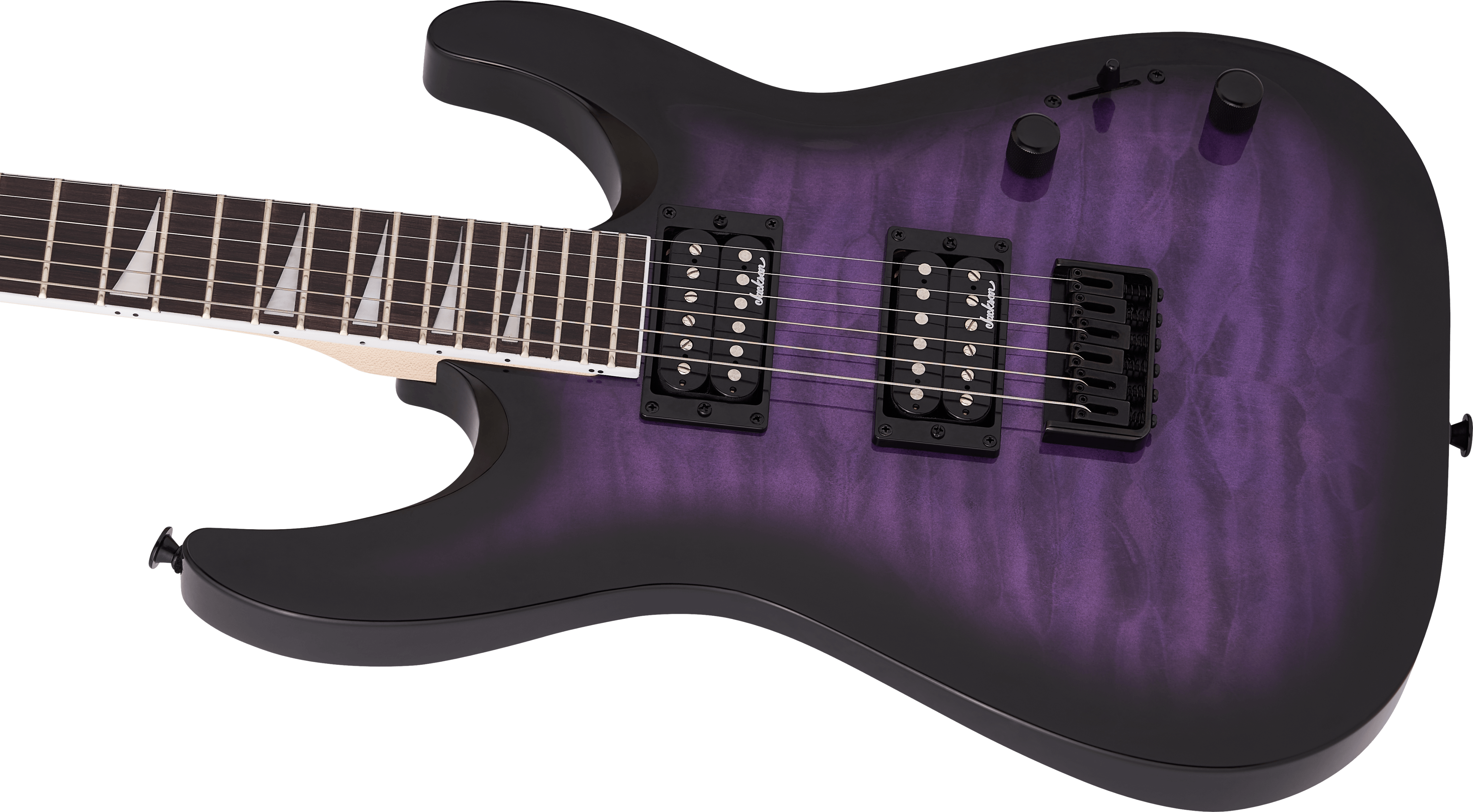 Jackson JS Series Dinky Arch Top JS32Q DKA HT, Amaranth Fingerboard, Transparent Purple Burst