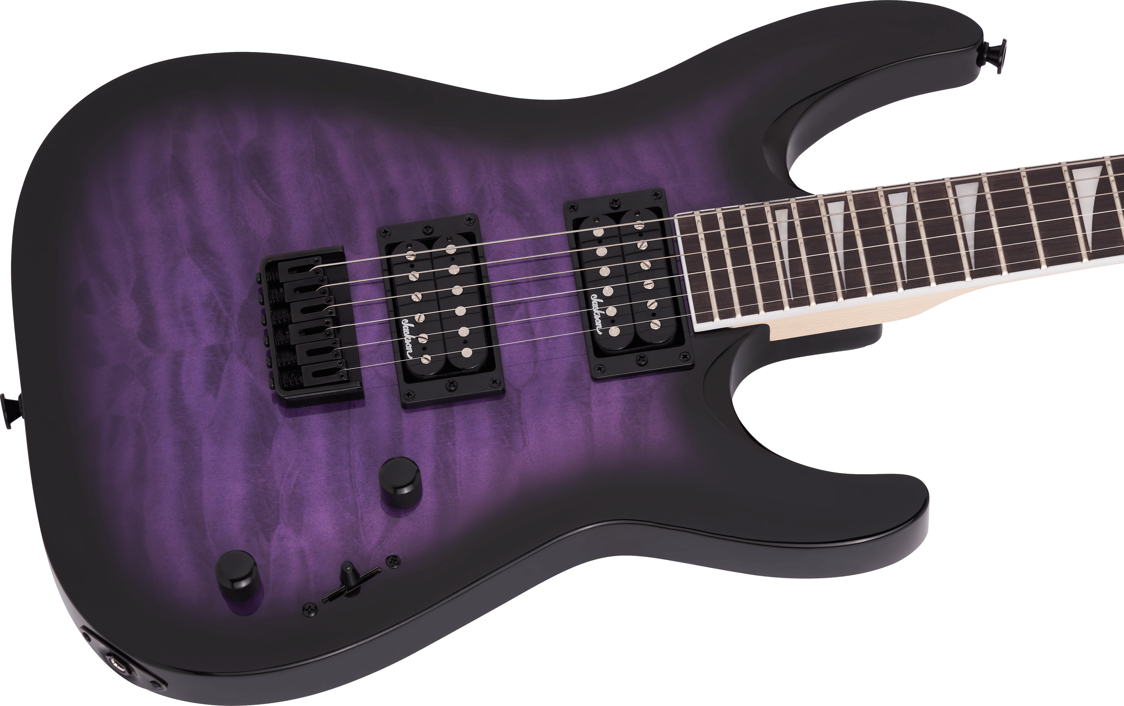 Jackson JS Series Dinky Arch Top JS32Q DKA HT, Amaranth Fingerboard, Transparent Purple Burst