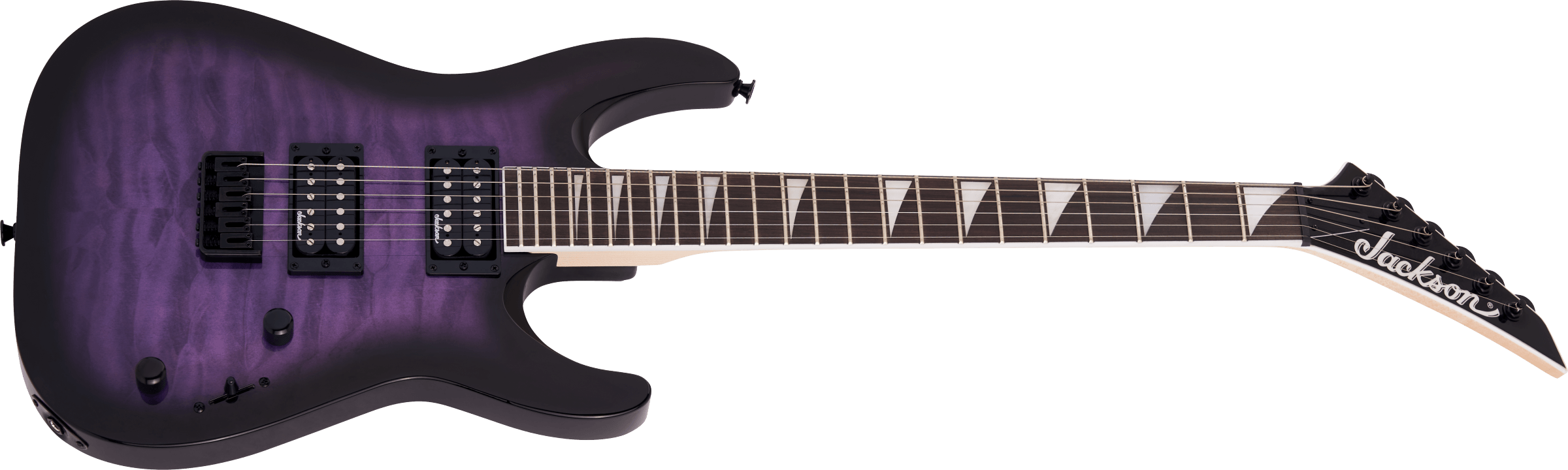 Jackson JS Series Dinky Arch Top JS32Q DKA HT, Amaranth Fingerboard, Transparent Purple Burst