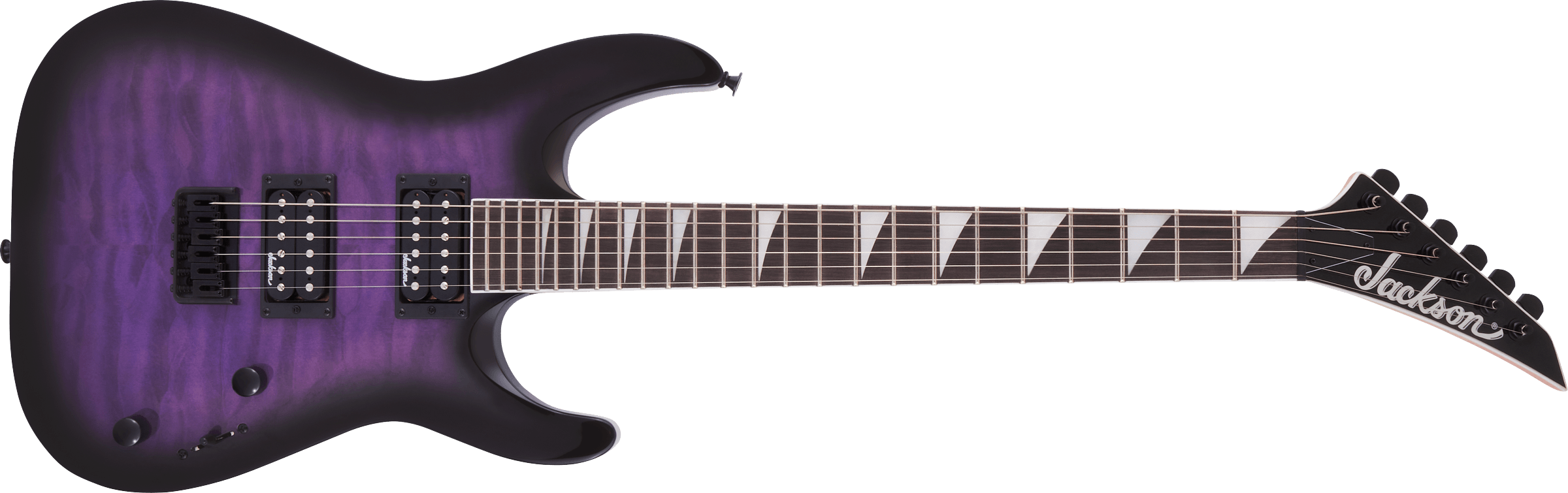 Jackson JS Series Dinky Arch Top JS32Q DKA HT, Amaranth Fingerboard, Transparent Purple Burst