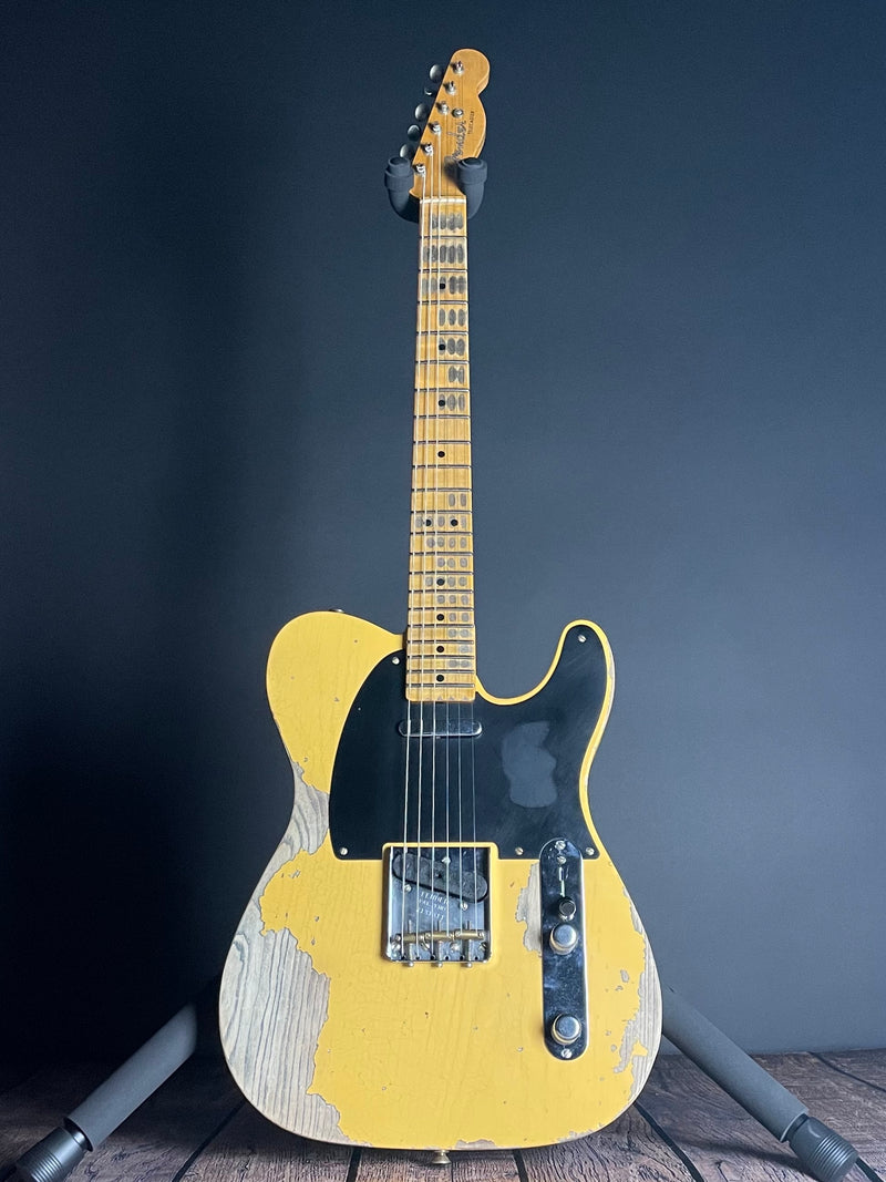 Fender Custom Shop LTD 1951 Telecaster, Heavy Relic- Aged Nocaster Blonde (7lbs 9oz) - Metronome Music Inc.