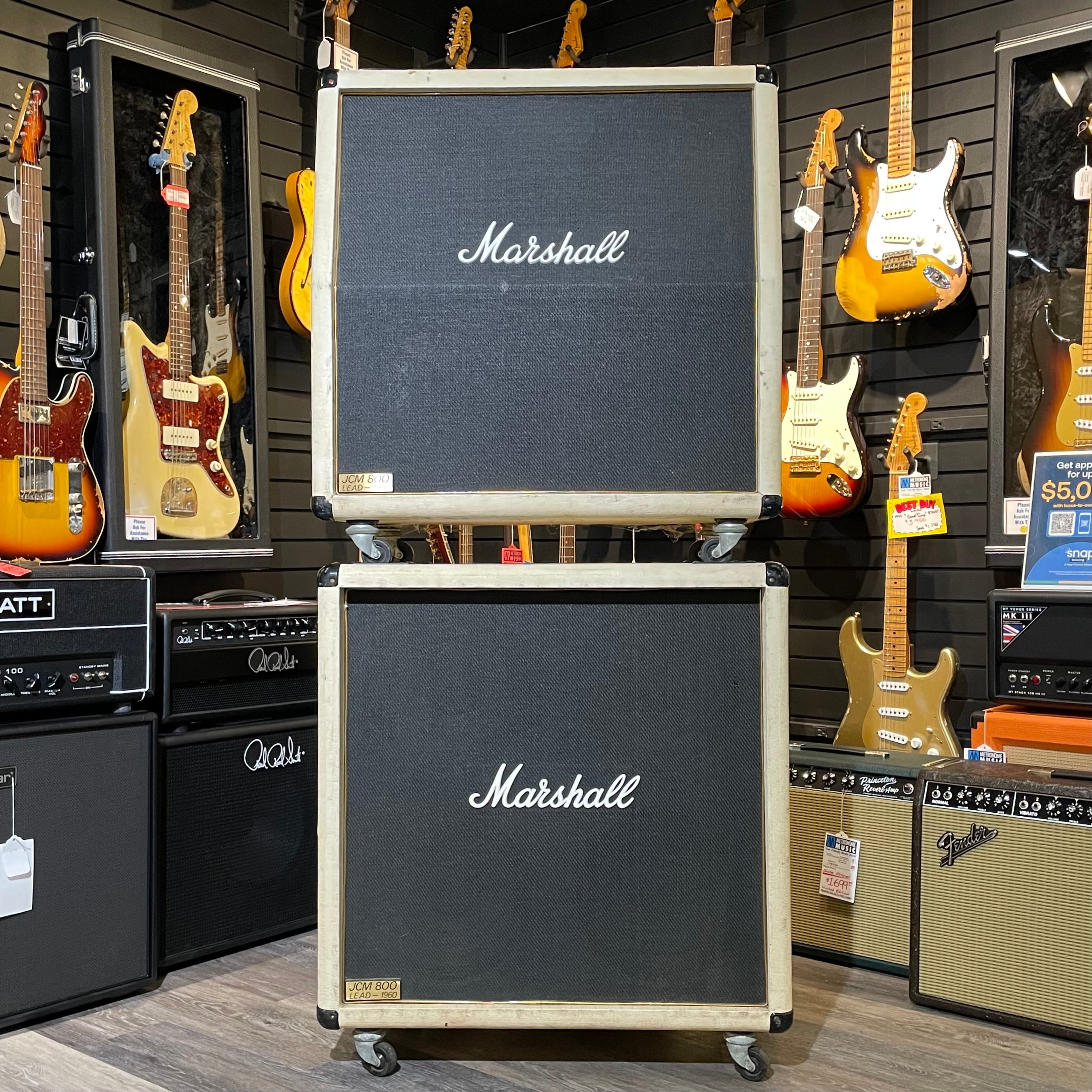 Marshall Lead Series 1960A/1960B, Full Stack, G12T-75 - White (SOLD)