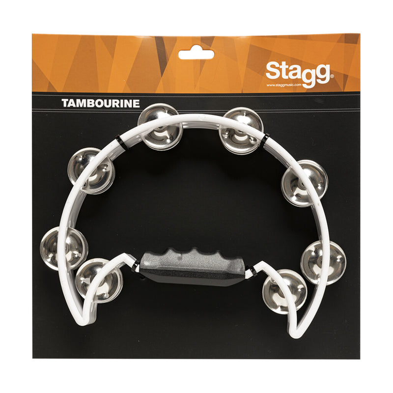 Stagg Cutaway Plastic Tambourine- White