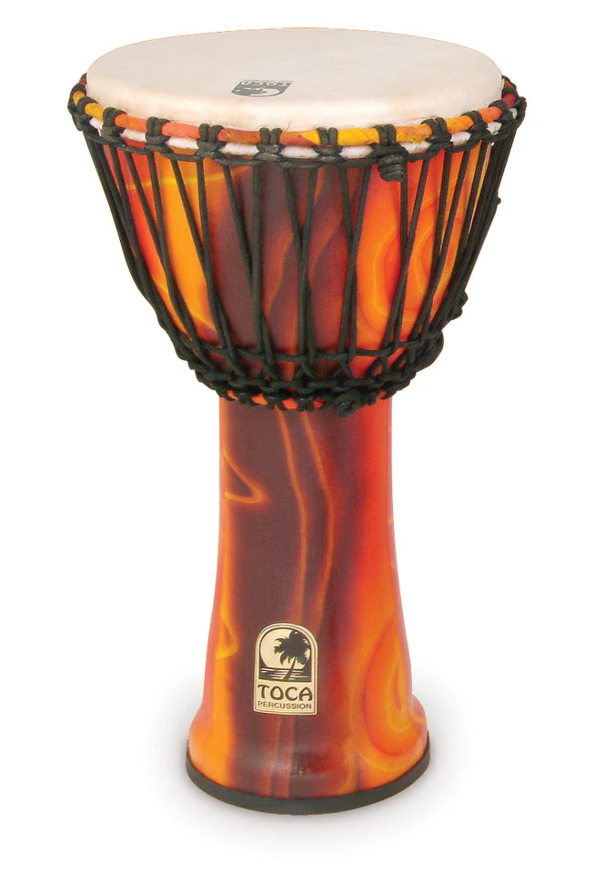 Toca Freestyle Rope Tuned 10'' Djembe, Fiesta - Metronome Music Inc.