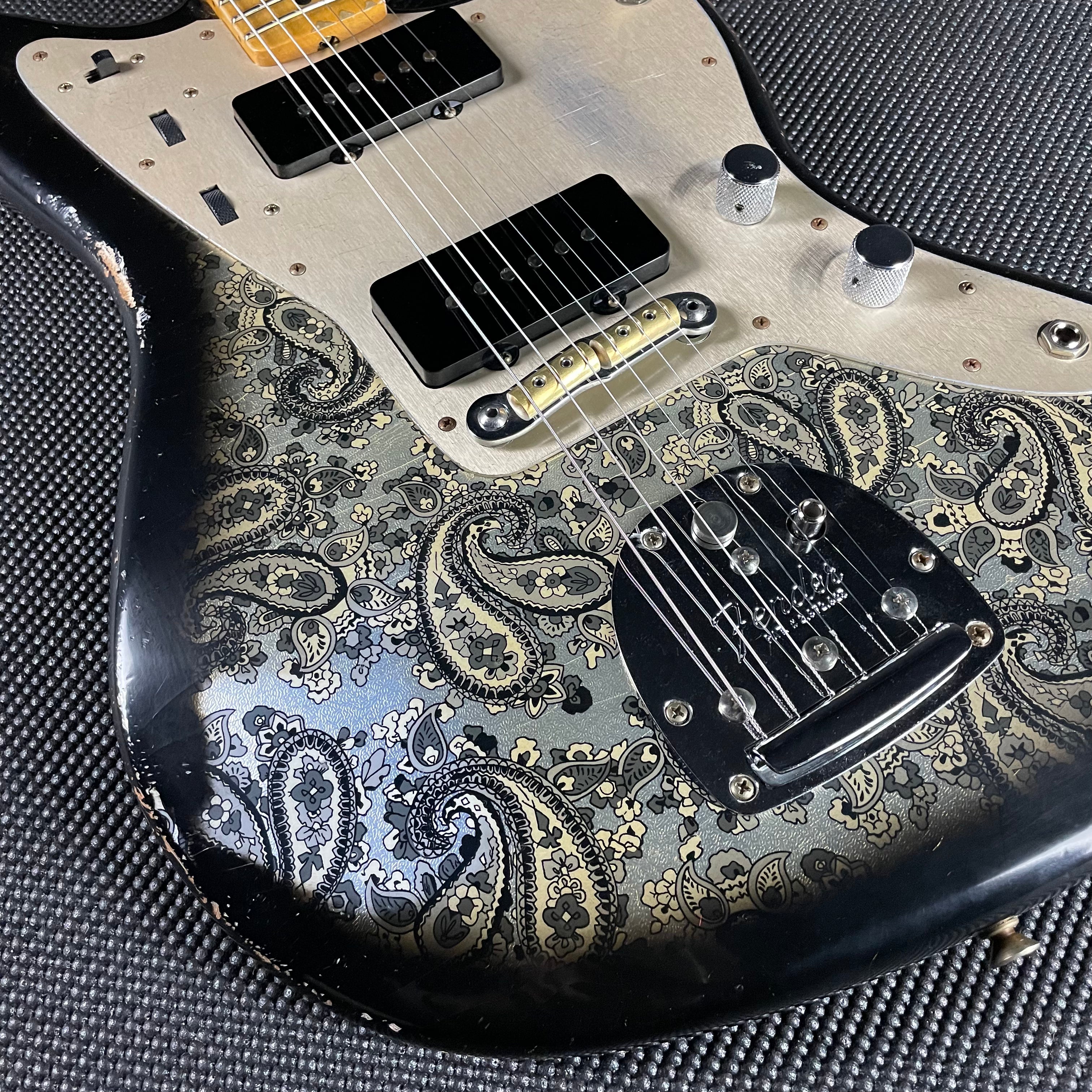 Fender Custom Shop LTD Custom Jazzmaster, Relic- Aged Black Paisley (8lbs 7oz) - Metronome Music Inc.