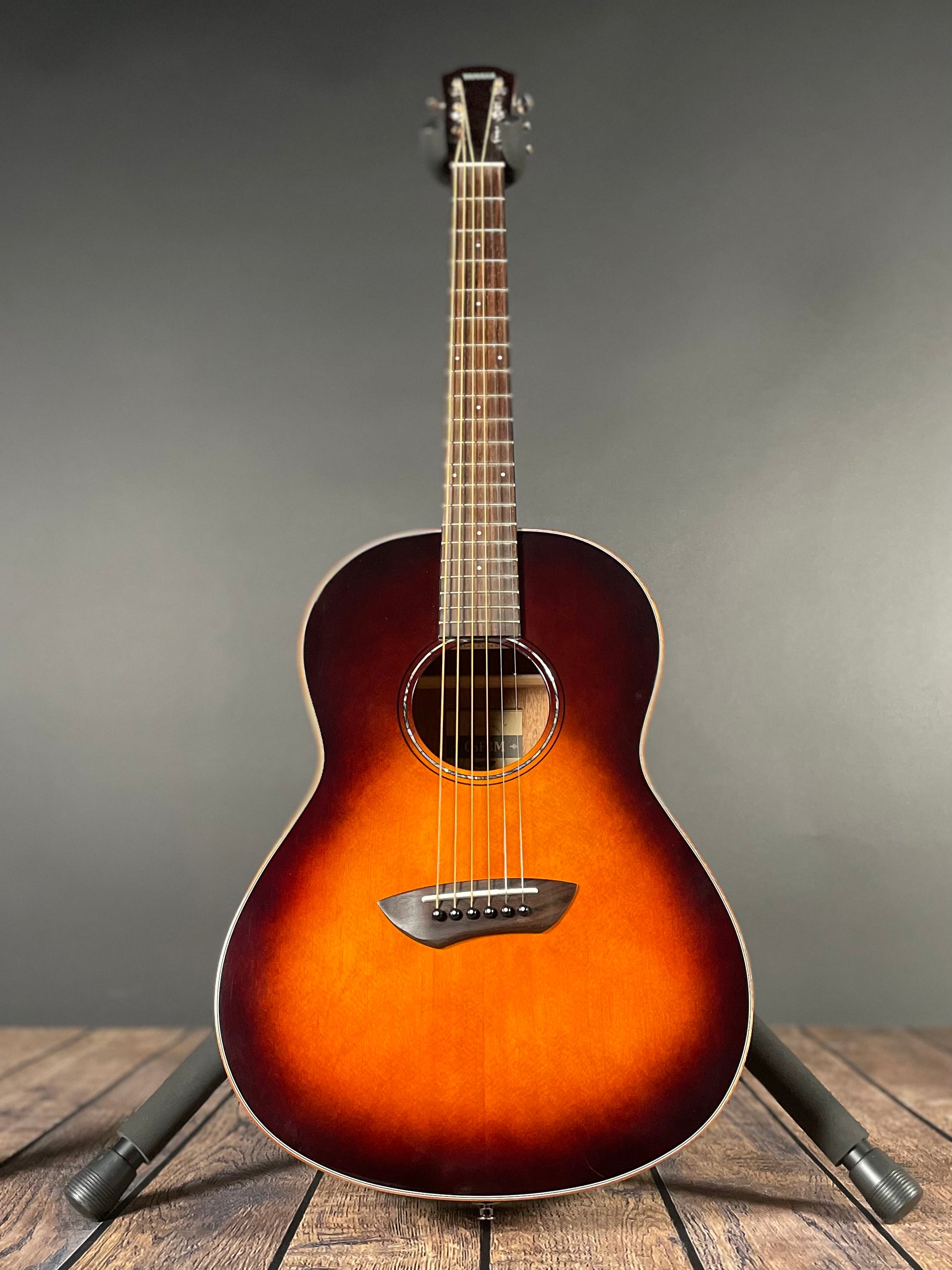 Yamaha CSF3M Parlor Guitar, Solid Wood - Tobacco Brown Sunburst